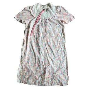 Lara Blake Size S Vintage Mumu House Dress Nightgown Babydoll Pink 7156M Cottage
